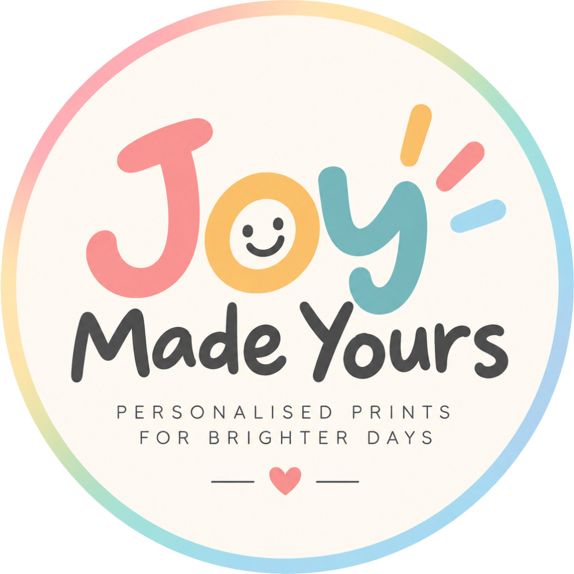 Joy Made Yours — personalised prints for brighter days